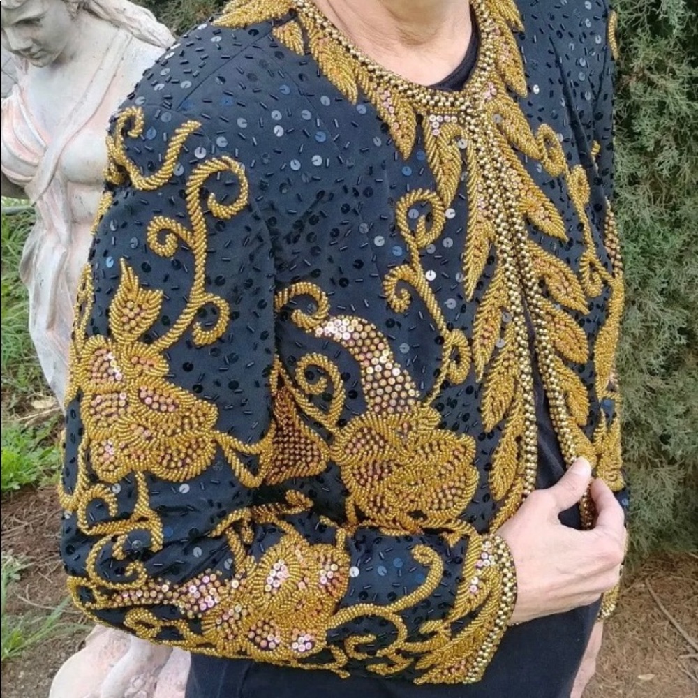 Kathryn Conover by Night Ladies Silk Jacket 8